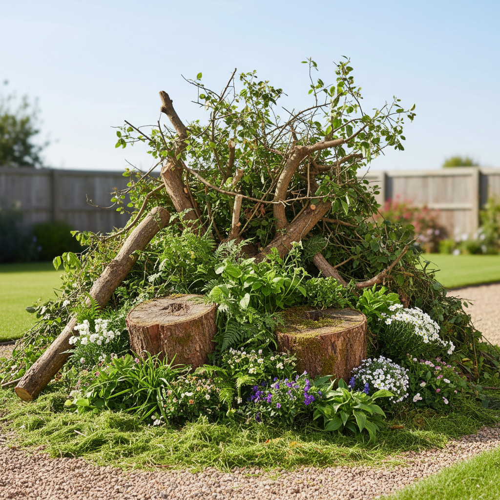 Groenafval - takken, struiken, boomstronken en tuinafval