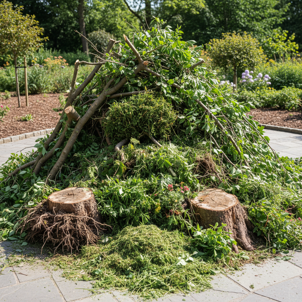 Groenafval - takken, struiken en tuinafval voor 6m3 container