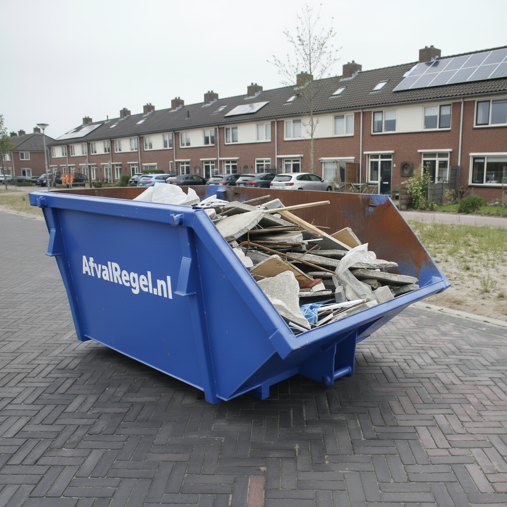 3m3 Afzetcontainer met bouw en sloopafval