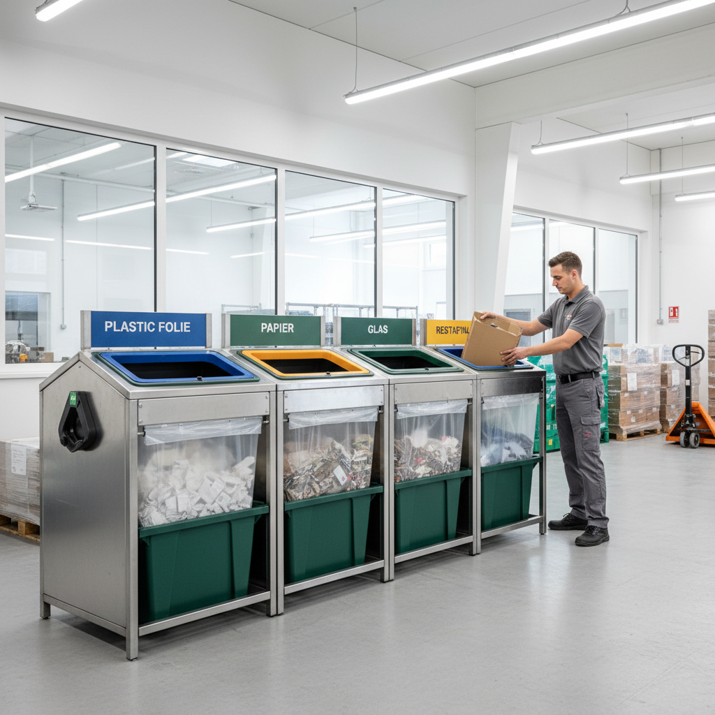 Afvalscheidingsopstelling bij klant