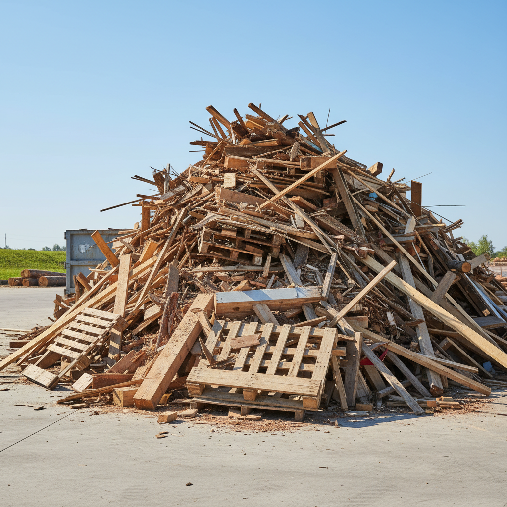 Berg houtafval vierkant