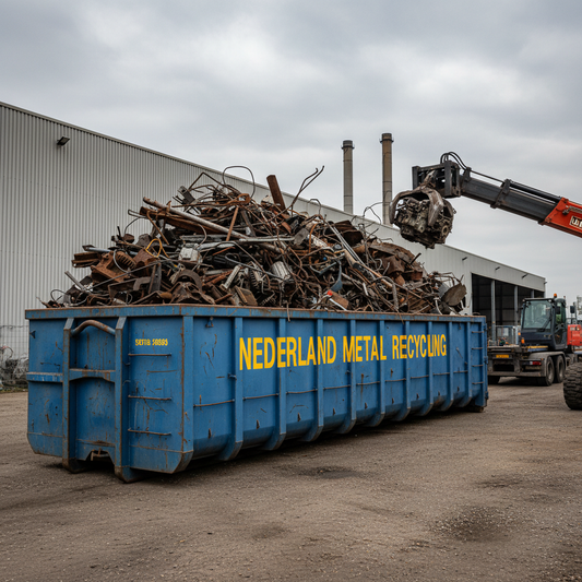 Metaal container voor oud ijzer