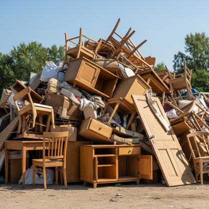 Grofvuil - grote hoeveelheid meubels en verbouwingsafval voor 10m3 container