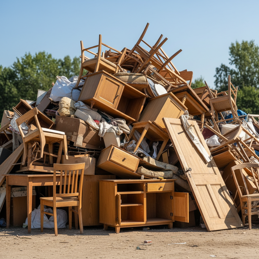 Grofvuil - grote hoeveelheid meubels en verbouwingsafval voor 10m3 container