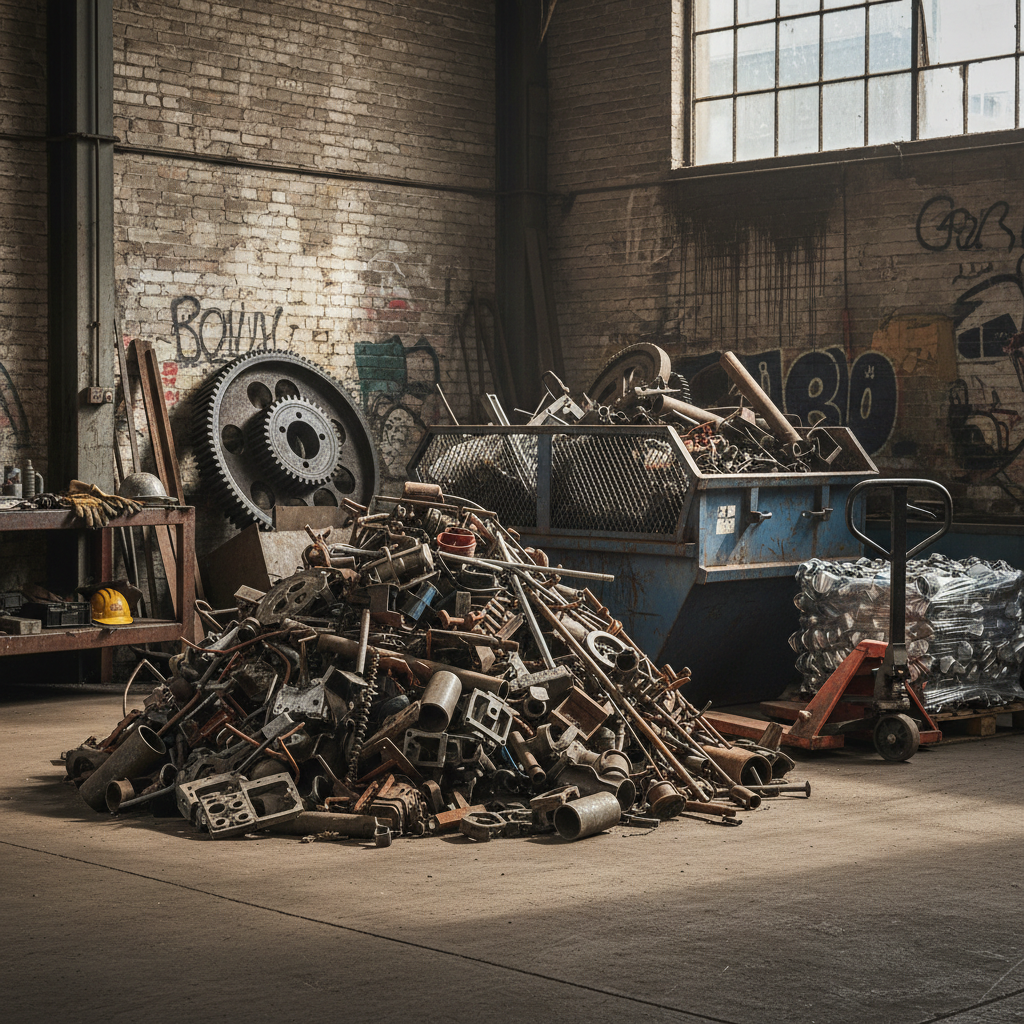 Metaalinzameling bij klant